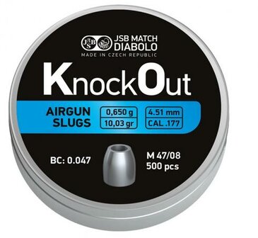 JSB Knock Out Slugs .177 4.51mm Light 0,650g