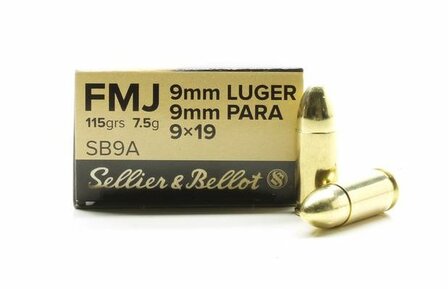 Sellier &amp; Bellot 9x19 mm Para FMJ 115 Gr.