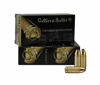 Sellier &amp; Bellot 9x19 mm Para FMJ 124 Gr.