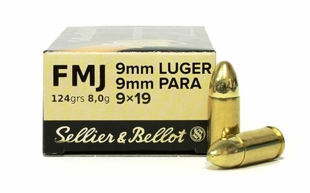 Sellier &amp; Bellot 9x19 mm Para FMJ 124 Gr.