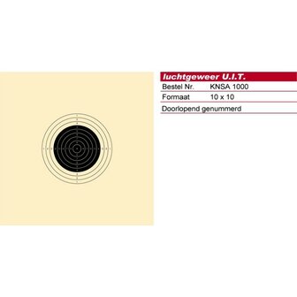 10x10 10 meter luchtgeweer KNSA genummerd - 10.000 stuks 