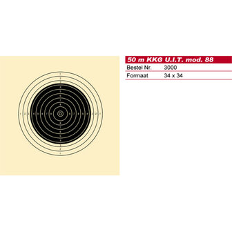 Schmid Paper Target 50m Smallbore Rifle NOT Numbered, 34x34, 1 Target