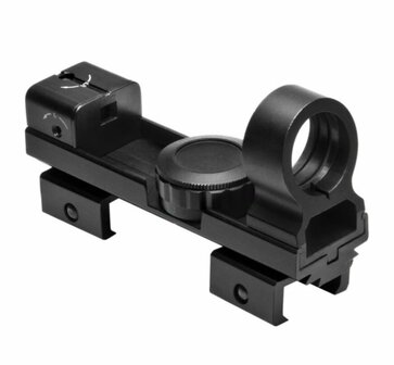 NC Star RD 1x25 Reflex Sight, Red/Green Ill. - Weaver &amp; 3/8 Dovetail - Black