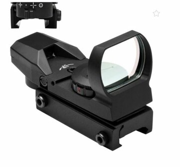 NC Star RD 4 Reticle Reflex Sight, Red Ill. - Weaver - Black