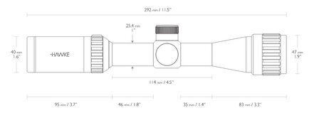 Hawke Vantage IR 2-7x32 AO Mildot