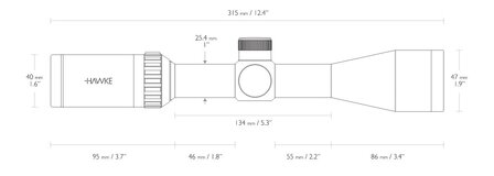 Hawke Vantage IR 3-9x40 Rimfire .22 LR Subsonic