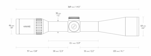 SALE Hawke Endurance 30 WA SF 4-16x50 .223/.308 (16x)