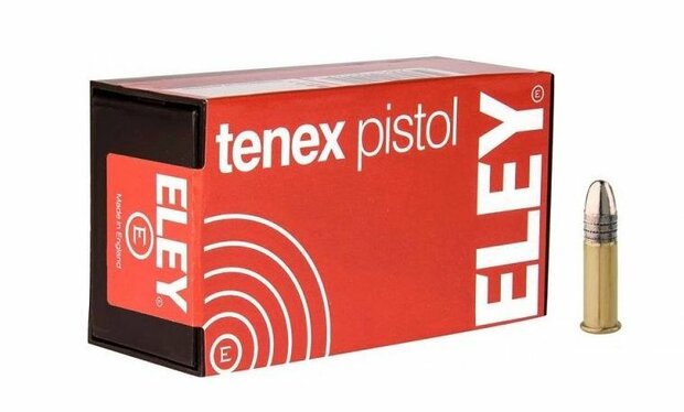 Eley Tenex Pistol Kleinkaliber Kogelpatronen .22 Lr. 40 Grain