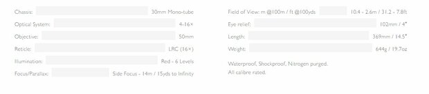 Hawke Endurance 30 WA SF 4-16x50 LRC (16x)