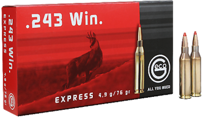 Geco express .243 Win. 20 stuks 4,9 gram / 78 grain.